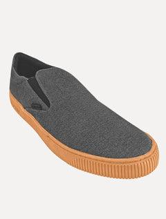 Tênis John John Masculino Slip On Miami Canvas Chumbo Mescla