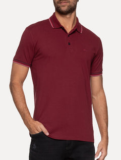 Polo Ellus Masculina Piquet Triple Short Signature Bordô