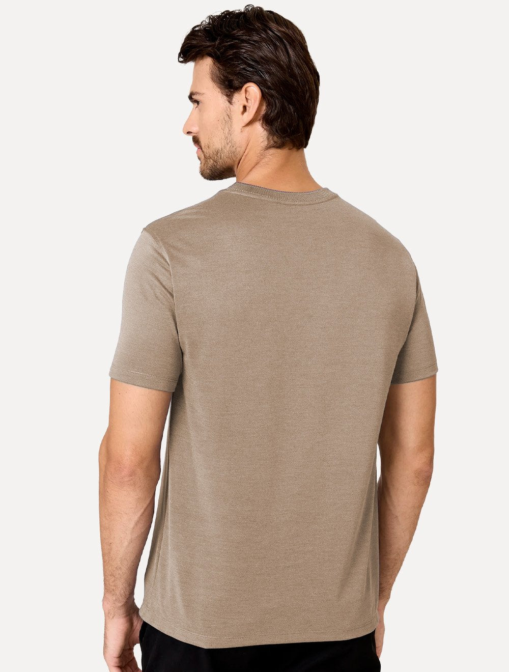 Camiseta Dudalina Masculina Regular Binada Friso Cáqui