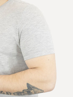 Camiseta Calvin Klein Masculina Flame Bordado CK Cinza Mescla