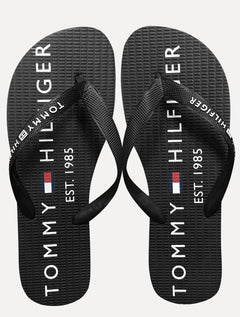 Chinelo Tommy Hilfiger Masculino Rubber Texture Strip Simon 34R Preto/Cinza
