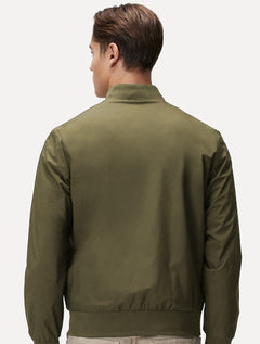 Jaqueta Calvin Klein Masculina Bomber Logo Full Zip Verde