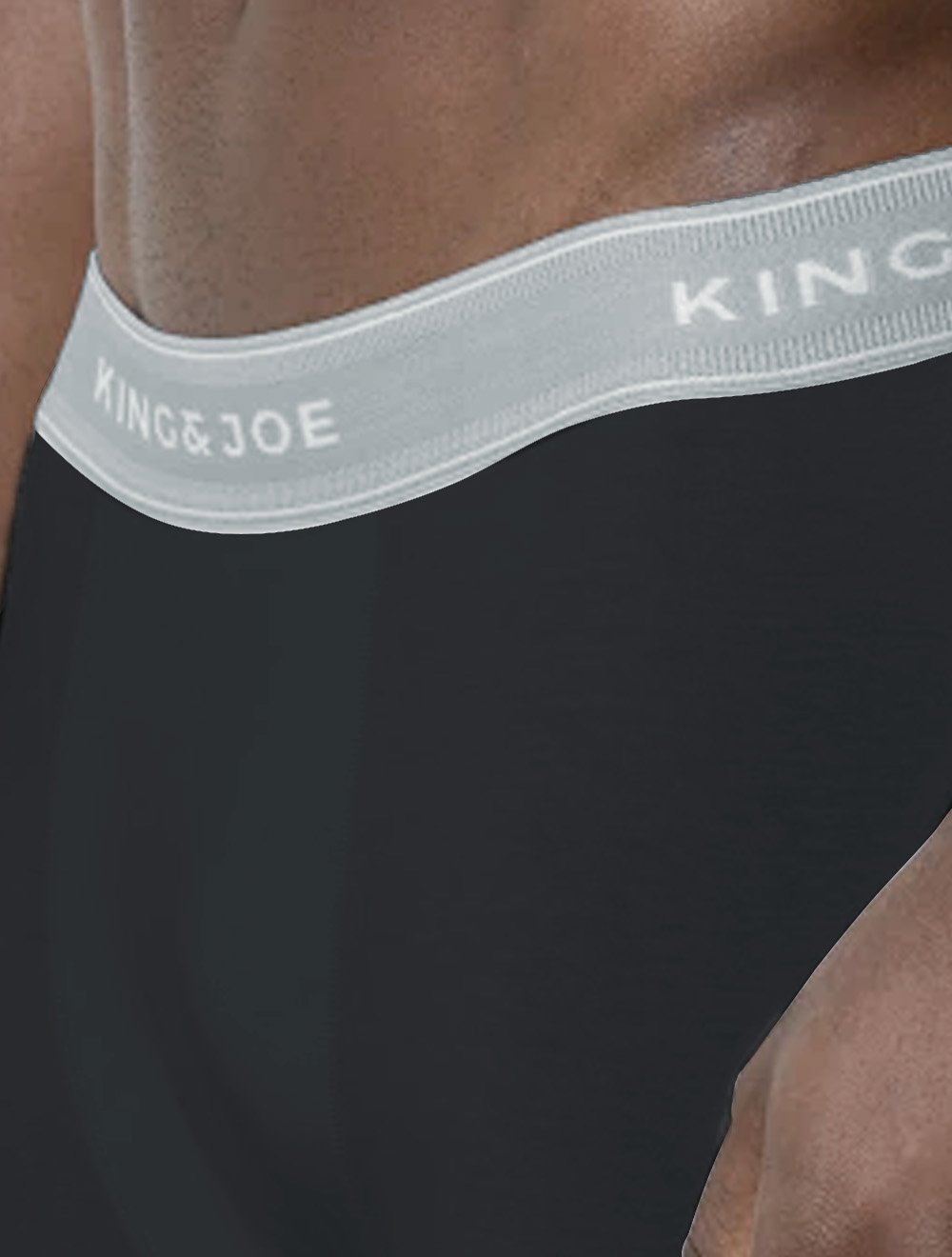 Cueca King & Joe Boxer Lisa Grey Logo Preta Pack 2UN AC26702 00003