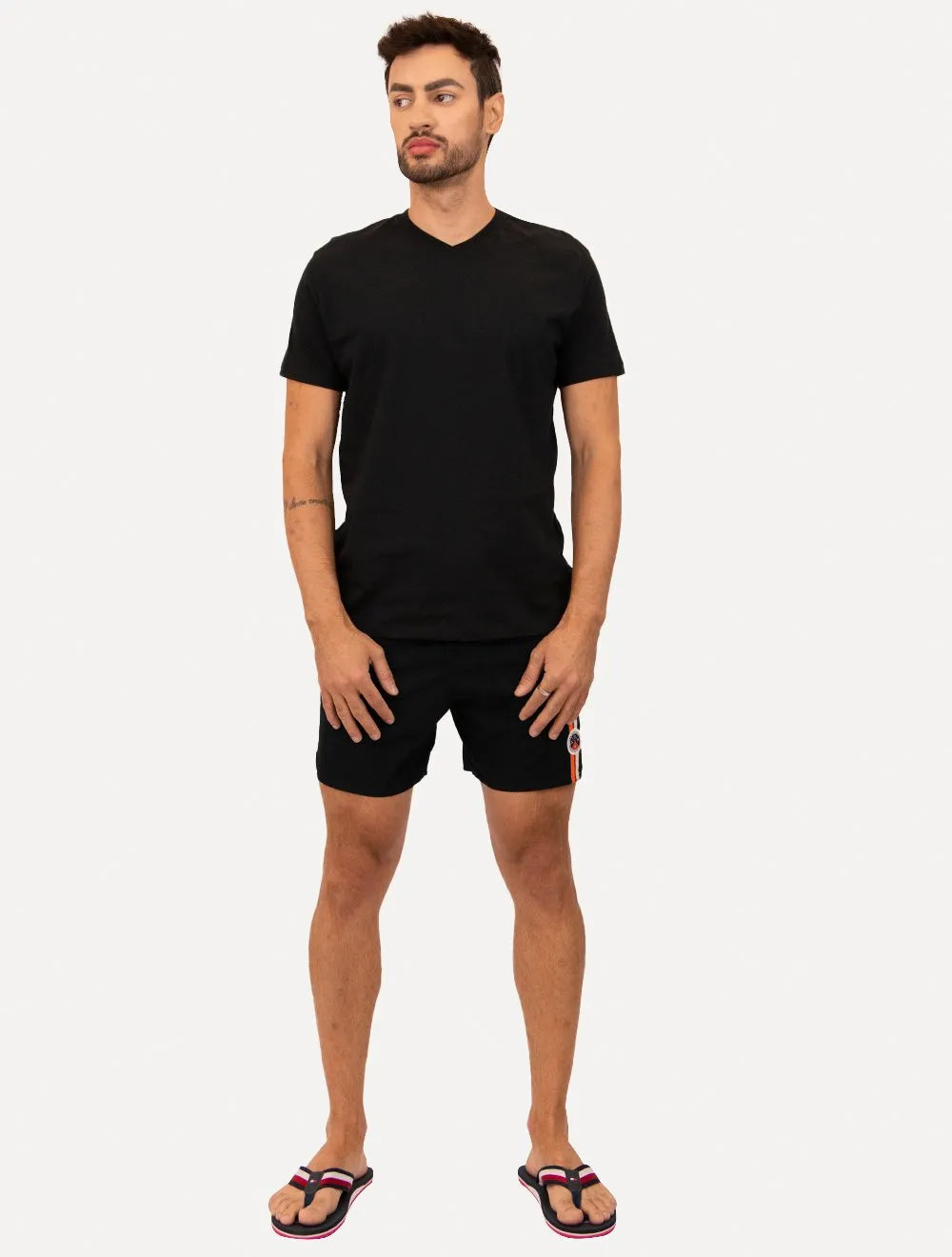 Bermuda Osklen Masculina D'Água Surf Vintage Patch Preta