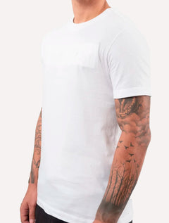 Camiseta Calvin Klein Masculina CK Embossing Branca
