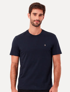 Camiseta Original Penguin Masculina Regular Lisa Color Azul Marinho