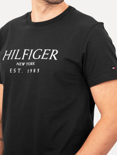 Camiseta Tommy Hilfiger Masculina Big Logo Est.1985 Preta