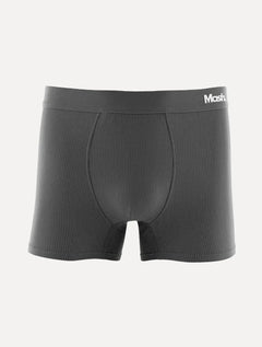 Cueca Mash Boxer Microfibra Risca de Giz Chumbo