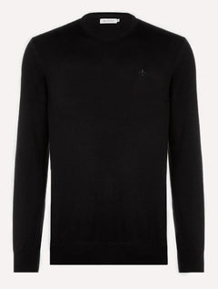 Suéter Dudalina Masculino Tricot Crewneck Basico Preto
