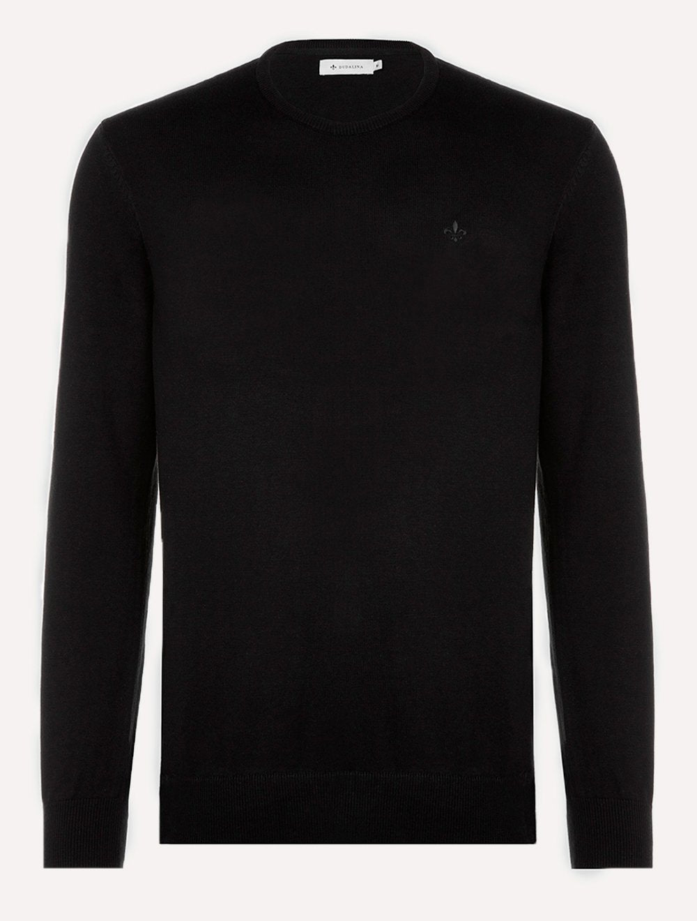 Suéter Dudalina Masculino Tricot Crewneck Basico Preto