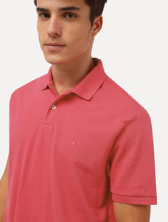 Polo Aramis Masculina Basic Piquet Rosa Coral