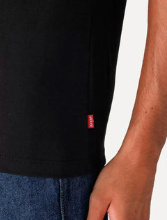 Camiseta Levis Masculina Logo Batwing Preta