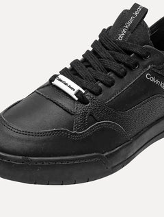 Tênis Calvin Klein Jeans Masculino Couro Basket Unicolor Preto
