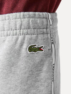 Bermuda Lacoste Masculina Moletom Fleece Signature Sash Cinza