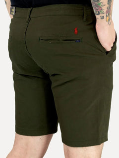 Bermuda Ralph Lauren Masculina Sarja Stretch Verde Militar