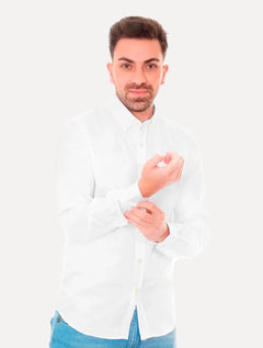 Camisa Ralph Lauren Masculina Custom Fit Classic Branca