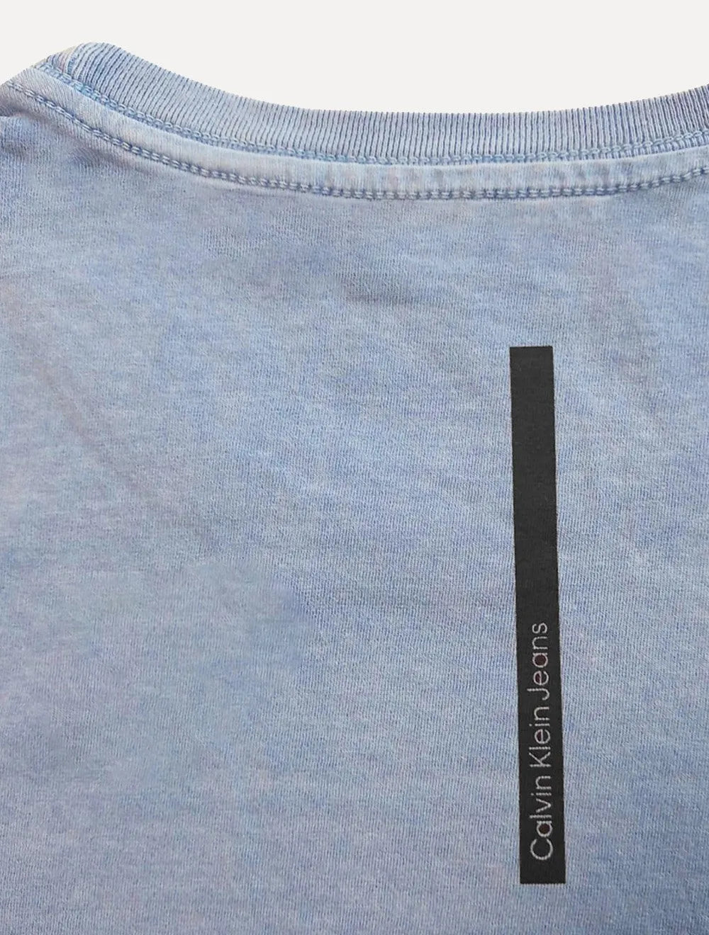 Camiseta Calvin Klein Jeans Masculina Black New Logo Stoned Azul Claro