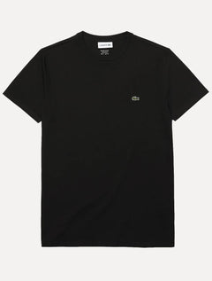 Camiseta Lacoste Masculina Classic Pima Cotton Logo Preta