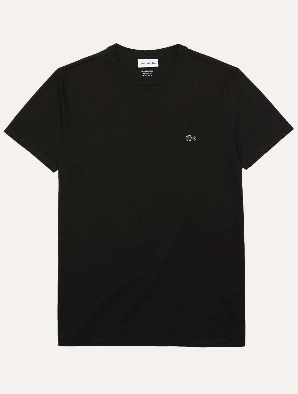 Camiseta Lacoste Masculina Classic Pima Cotton Logo Preta