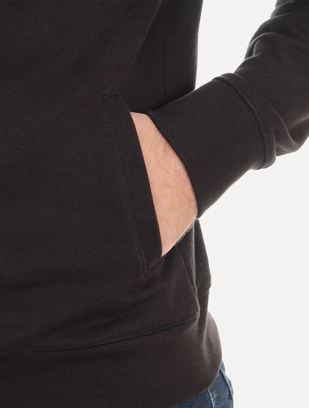 Jaqueta Osklen Masculina Moletom Suede Cutout Fleece Preta