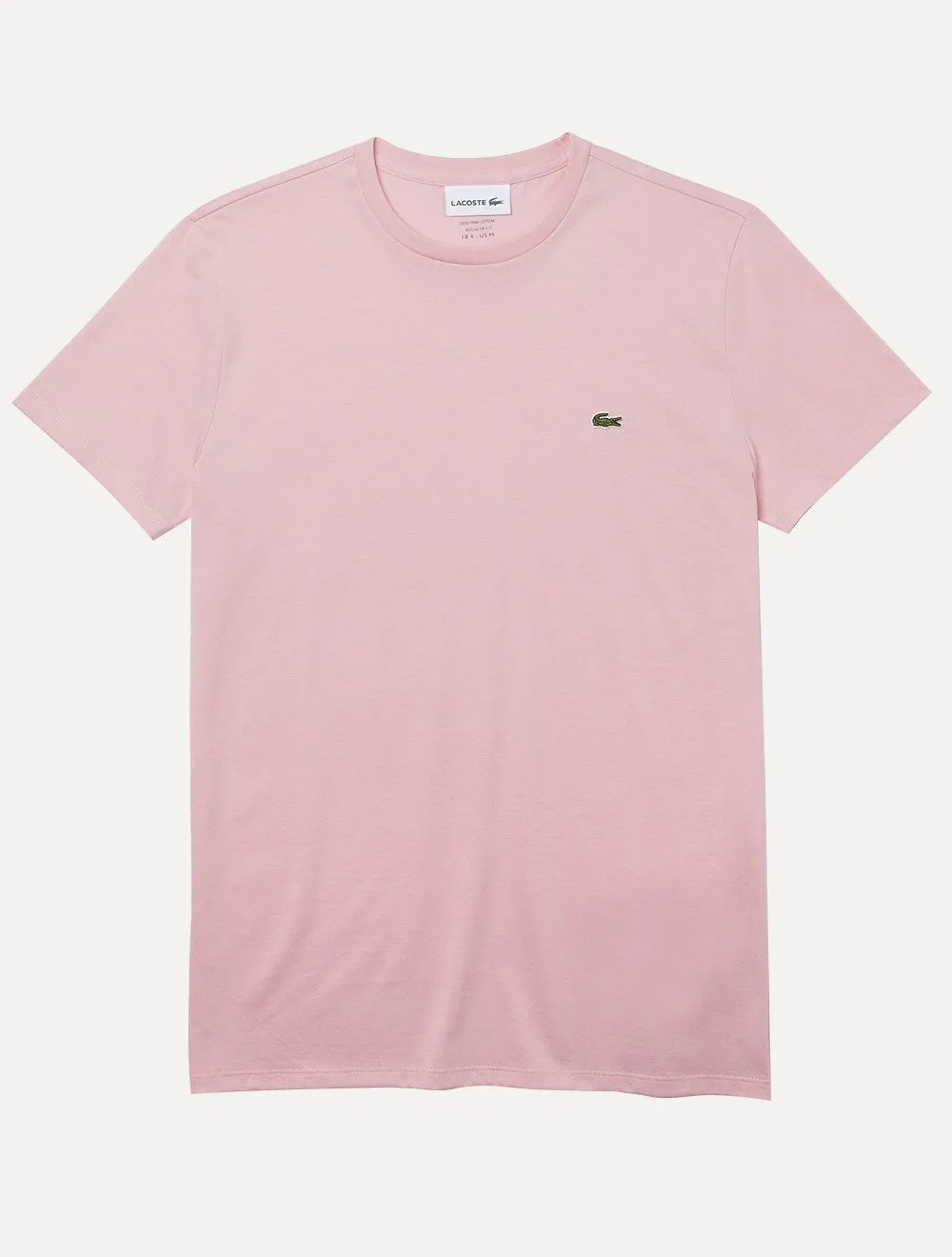 Camiseta Lacoste Masculina Jersey Pima Cotton Rosa Claro
