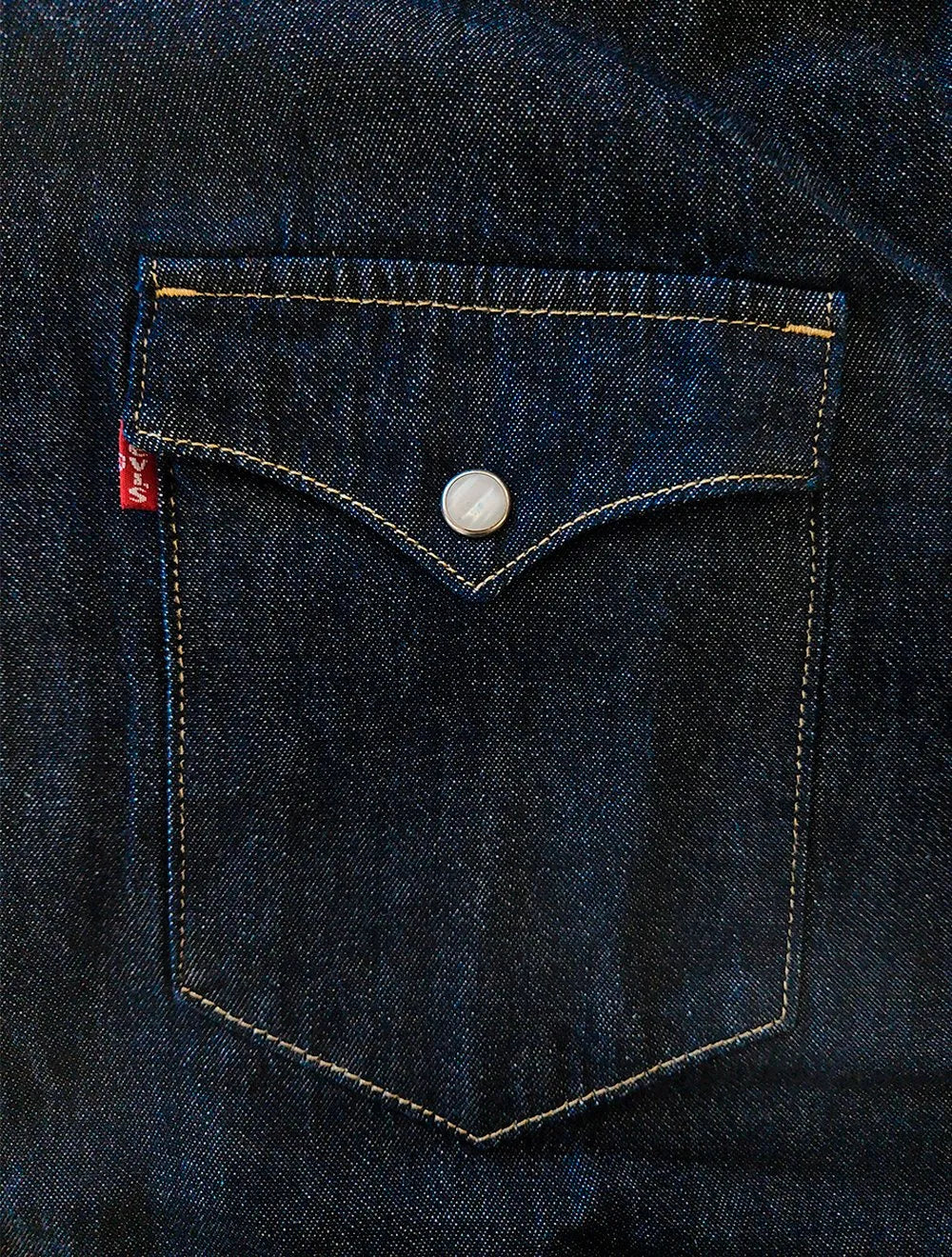 Camisa Levis Masculina Jeans Classic Western Standard Escura
