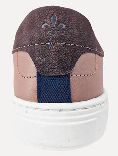 Tênis Dudalina Masculino Couro Casual Logo Marrom Claro