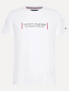 Camiseta Tommy Hilfiger Masculina Text Bar Corp Branca