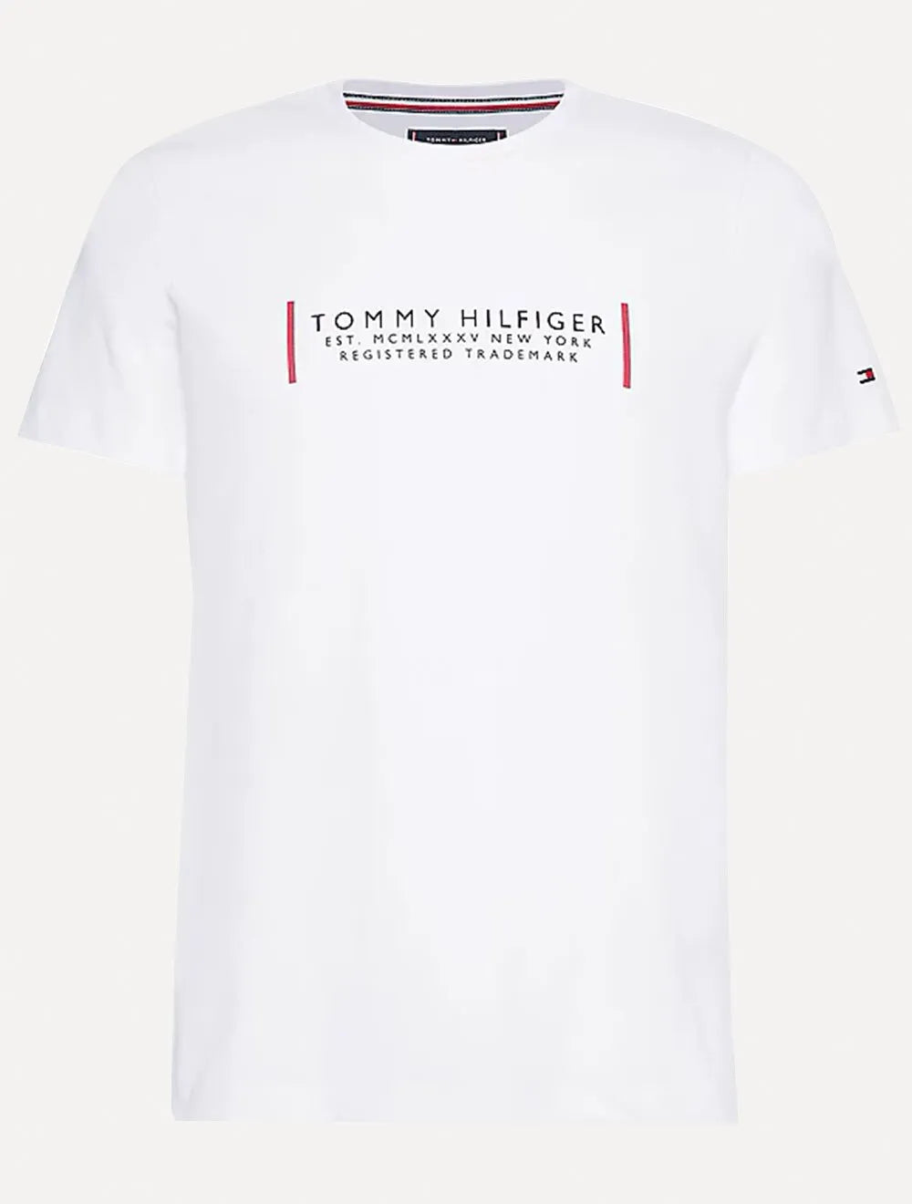 Camiseta Tommy Hilfiger Masculina Text Bar Corp Branca