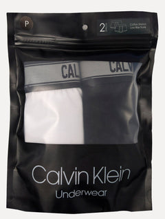 Cueca Calvin Klein Low Rise C11.09 BR00 Grey Branca e Preta Pack 2UN
