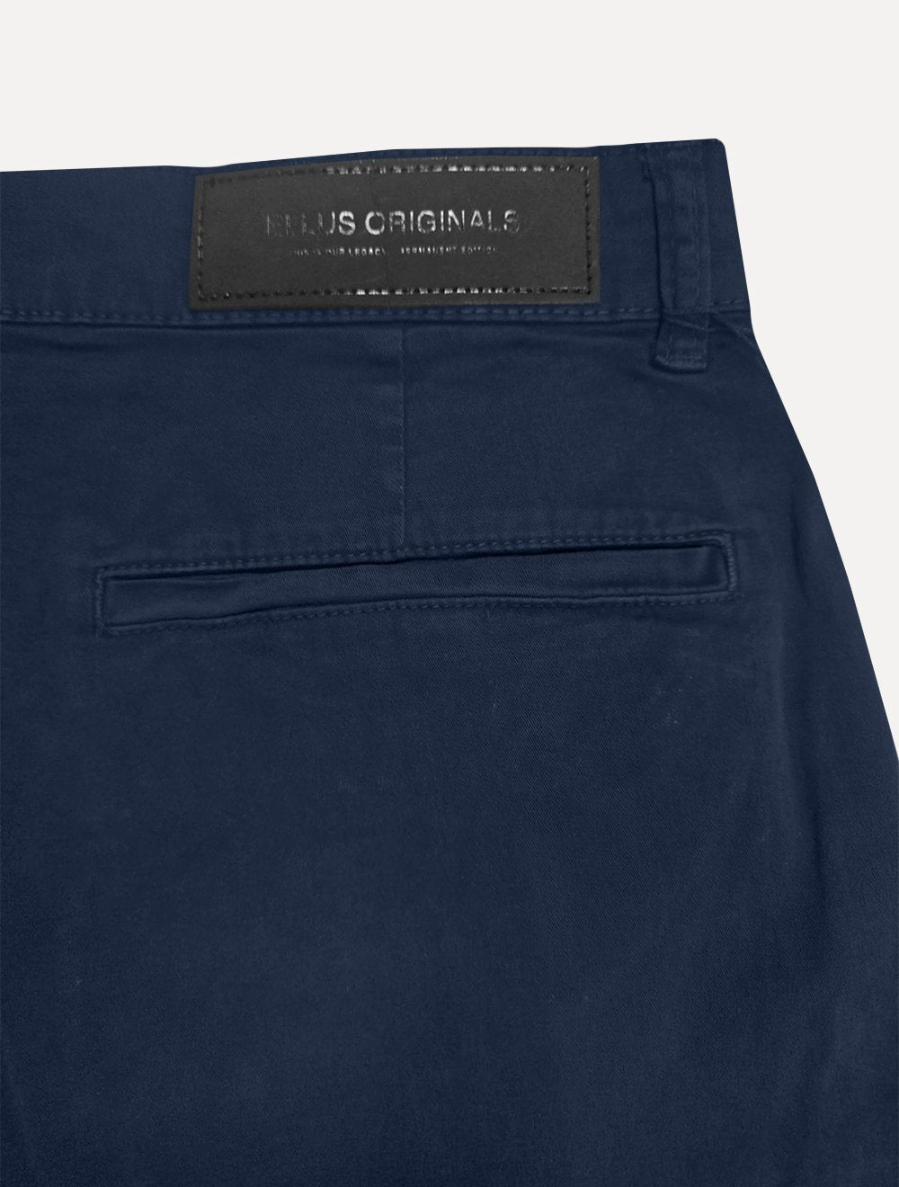 Bermuda Ellus Masculina Sarja Slim Color Twill Power Azul Marinho