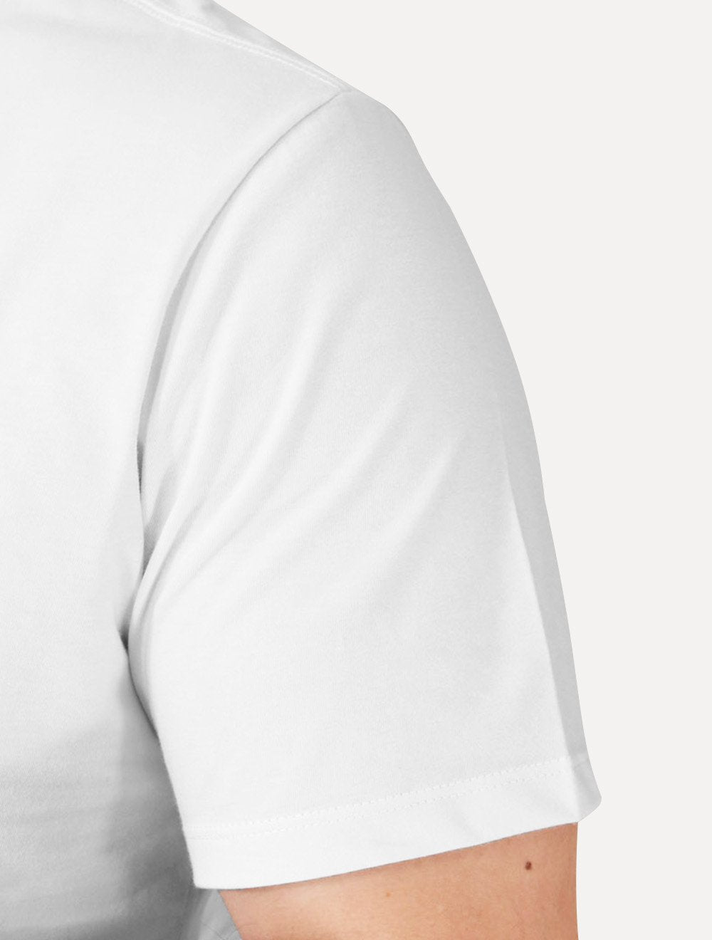 Camiseta Dudalina Masculina V-Neck Essential Gray Icon Branca