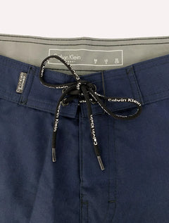 Bermuda Calvin Klein Swimwear Masculina D'Água Vertical Logo Azul Marinho