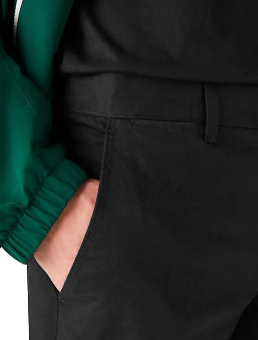 Calça Lacoste Masculina Sarja Chino Slim Fit New Classic Preta