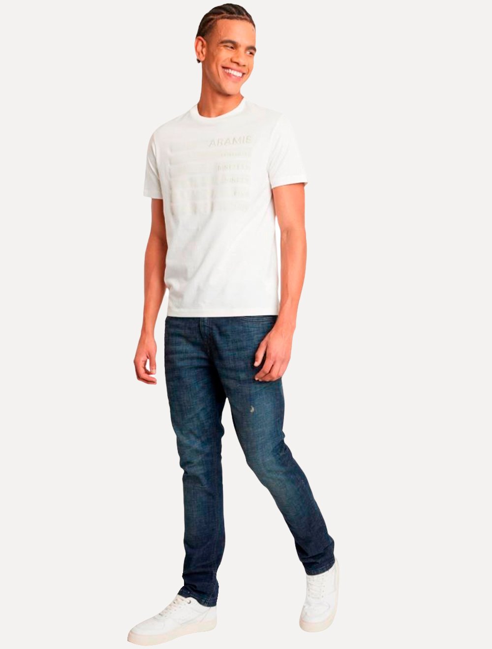 Camiseta Aramis Masculina Established Off And Black Off-White