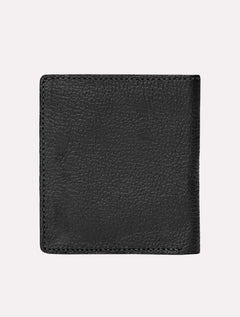 Carteira Calvin Klein Jeans Porta Cartão Couro Vertical Logo Floater Preta