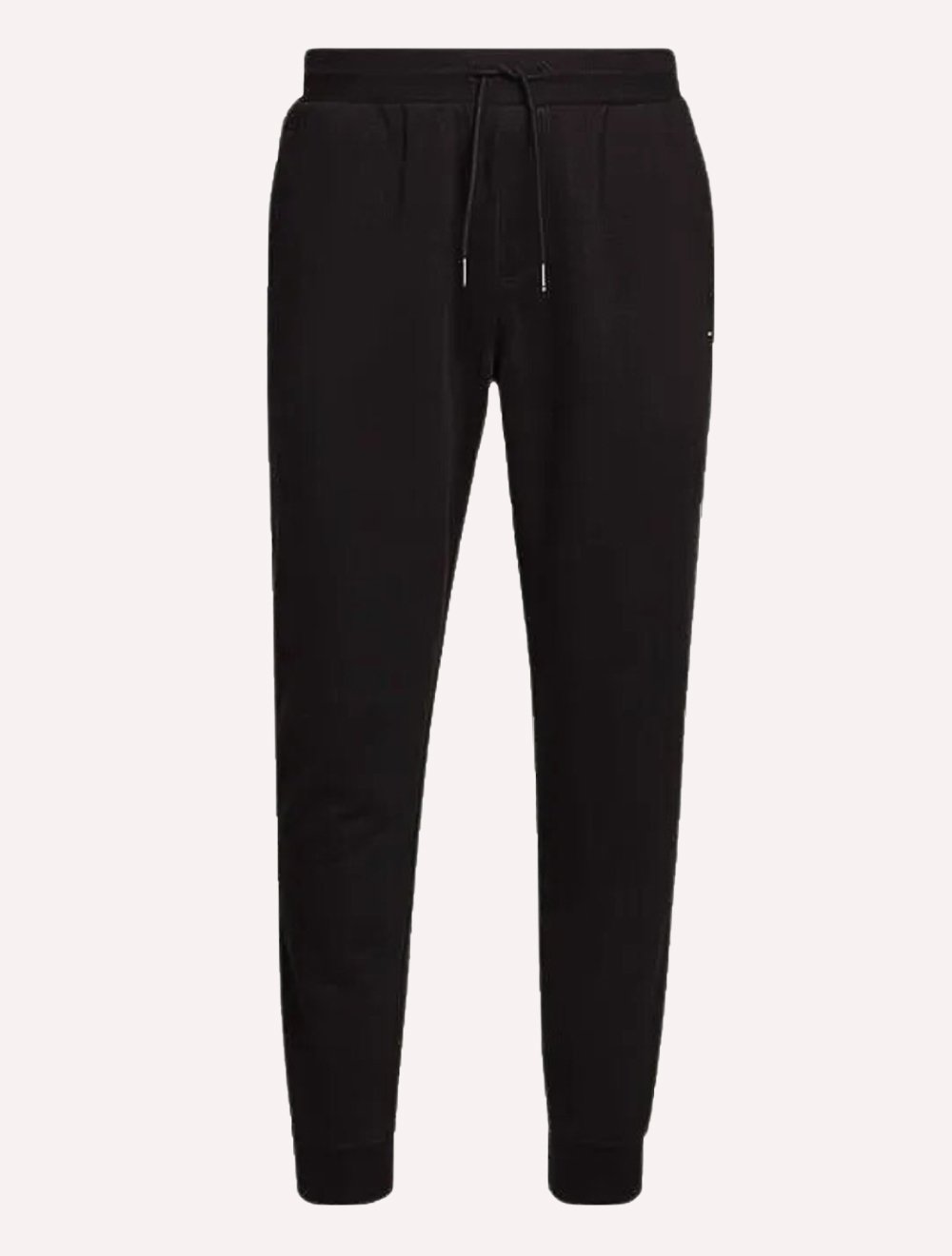 Calça Tommy Hilfiger Masculina Moletom Regular Flag Logo Preta
