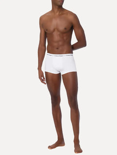 Cuecas Calvin Klein Low Rise Trunk Print Brancas Pack 3UN