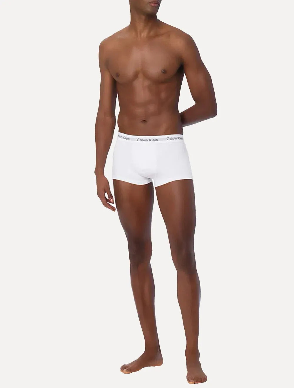 Cuecas Calvin Klein Low Rise Trunk Print Brancas Pack 3UN