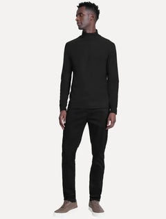 Blusa Aramis Masculina Manga Longa Regular Gola Alta Preta