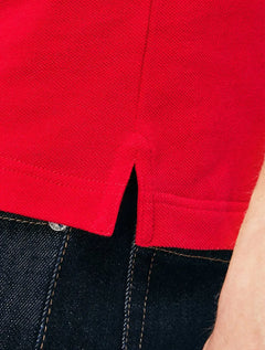 Polo Lacoste Masculina Slim Fit Petit Piquet Vermelha