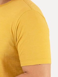 Camiseta Aramis Masculina Basic Lisa Mono Icon Mostarda