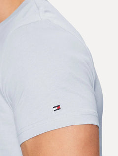 Camiseta Tommy Hilfiger Masculina Core Logo Tee Azul Celeste