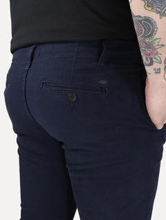 Calça Aramis Masculina Chino Sarja Classica Button Azul Marinho