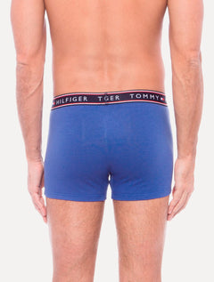 Cueca Tommy Hilfiger Cotton Stretch Trunk Colors Azul Pack 3UN
