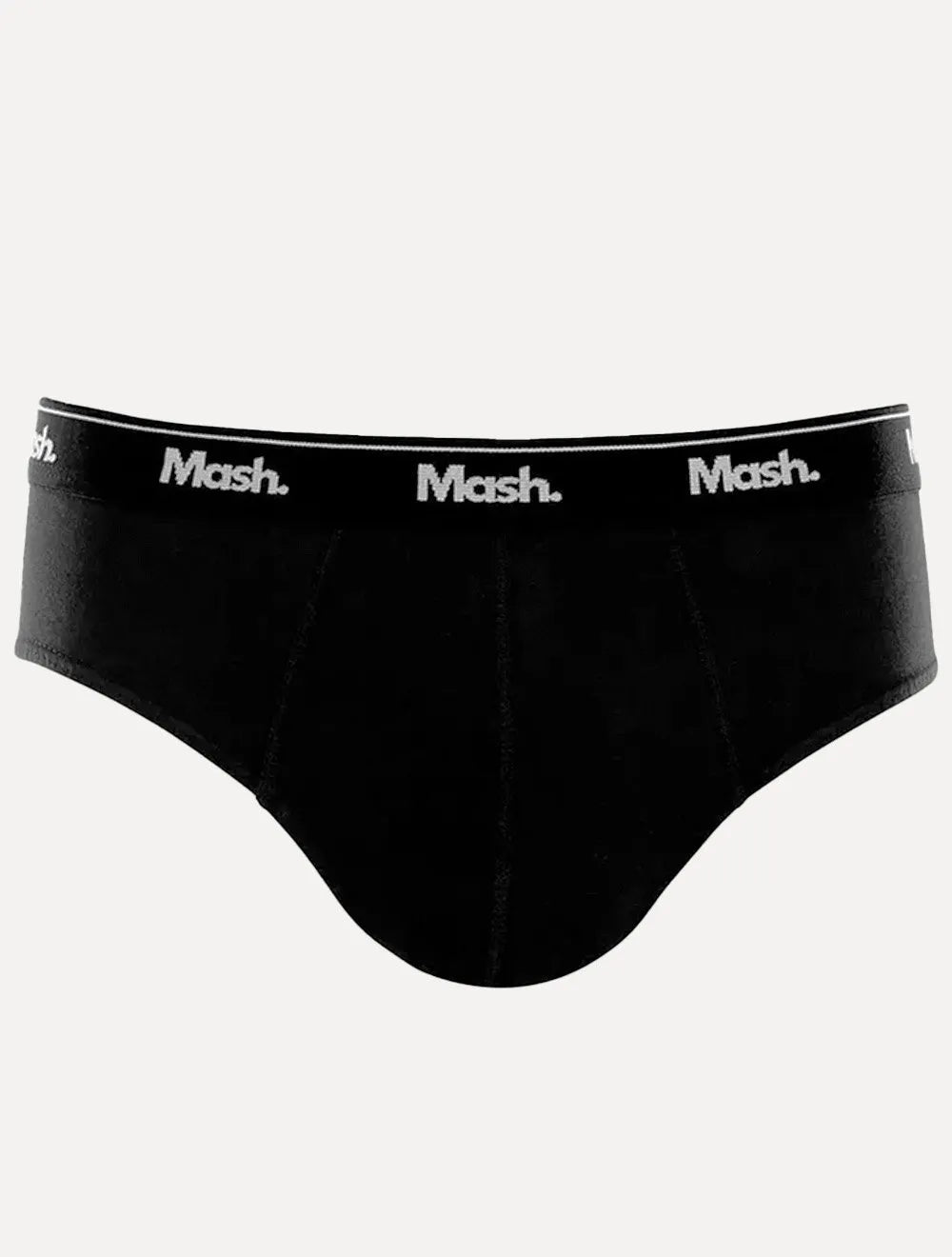 Cueca Mash Slip Cotton Basic Preta/ Cinza Mescla Pack 3UN