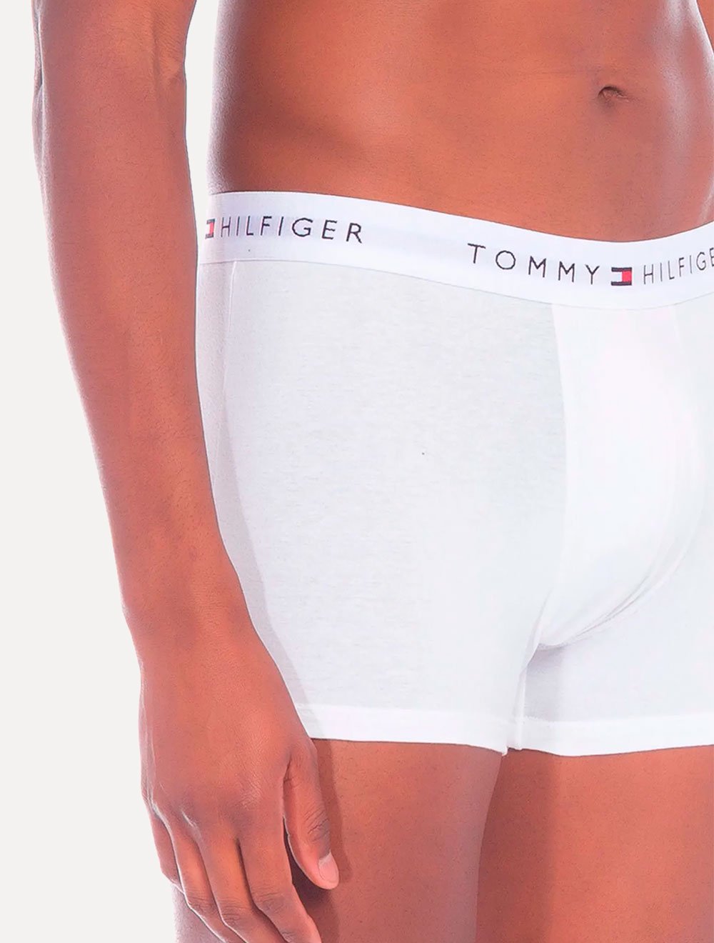 Cueca Tommy Hilfiger Cotton Stretch Trunk Branca Pack 3UN