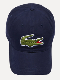 Boné Lacoste Casual Contrast Strep Big Logo Azul Marinho