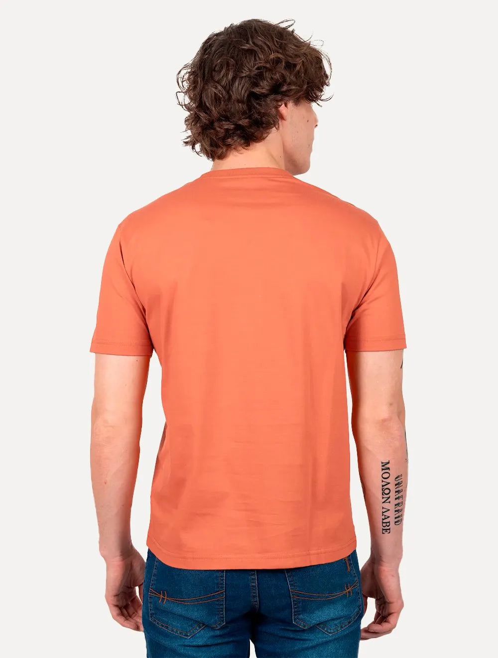 Camiseta Aleatory Masculina Navy Icon Terracota