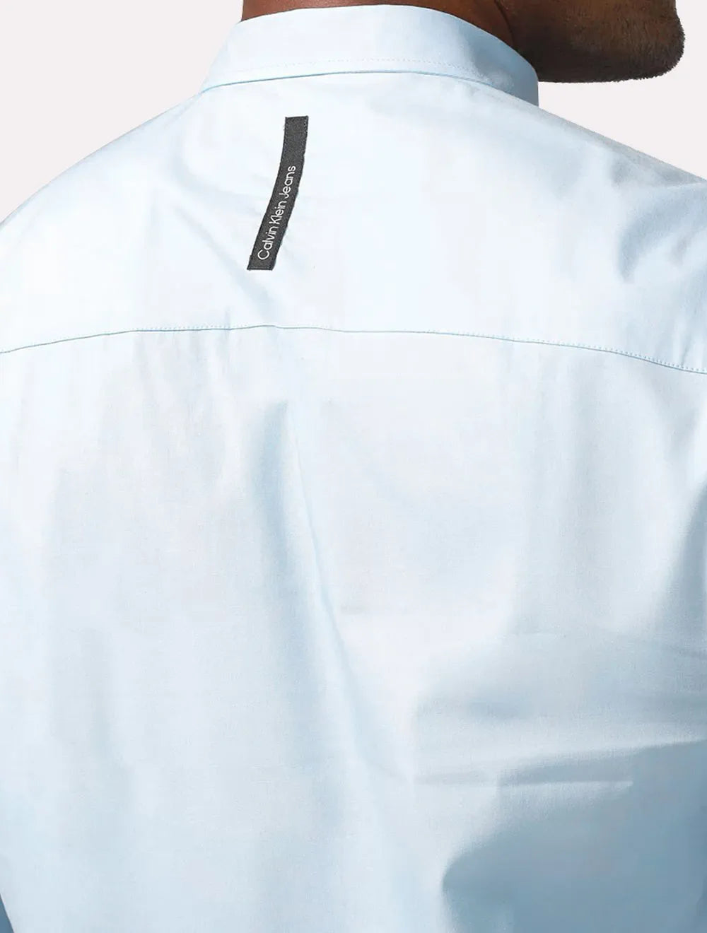 Camisa Calvin Klein Jeans Slim Fit New CKJ Logo Azul Claro